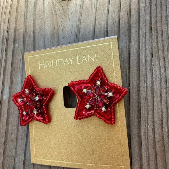 CHRISTMAS STAR GOLD EARRINGS - Picture 9 of 9